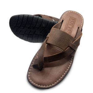 Brown Greek Style Leather Sandal
