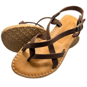Brown Greek Style Leather Sandal