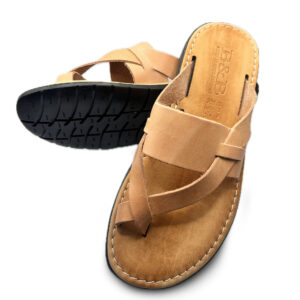 Natural Greek Style Leather Sandal