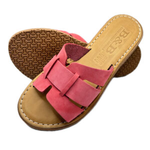 Red "Flower" Style Leather Sandal