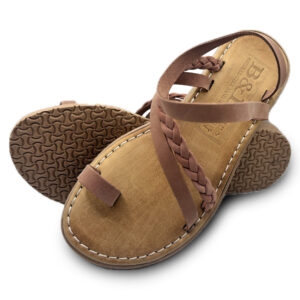 Nude Braided Leather Sandal