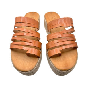 Natural Strapped Leather Platform