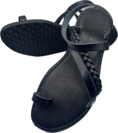 Black Braided Sandal