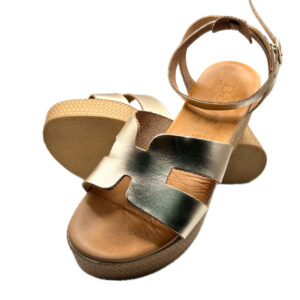 Gold "H" Shaped Leather Platform