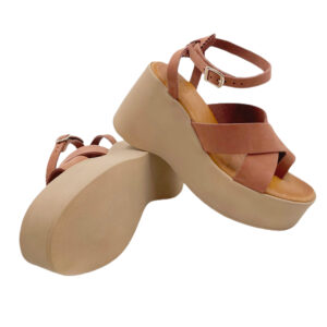 Nude Leather High Platform