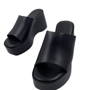 Black Leather Platform