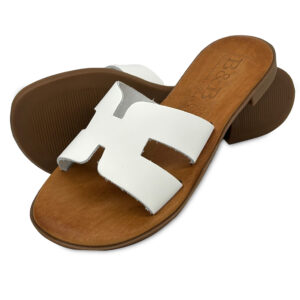 White Leather Sandal