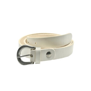 2,5cm | White Leather Belt