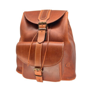ΣΤ8Γ | Big Size Brown Leather Backpack