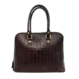 ΣΤ288 | Brown Croc Leather Bag