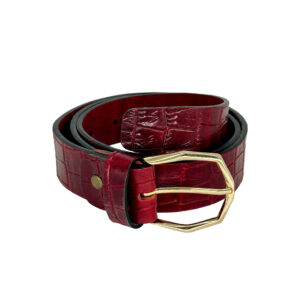 4cm | Red Croc Leather Belt