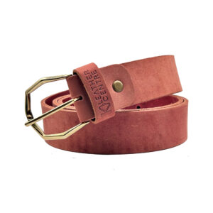 4cm | Red Nubuck Leather Belt