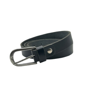 2,5cm | Black Leather Belt