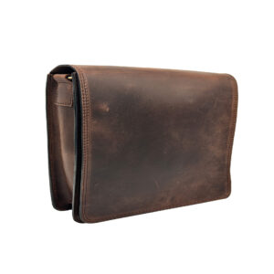 ΣΤ190 | Dark Brown Leather Folder Briefcase