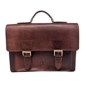 ΣΤ68Β | Brown Leather Briefcase