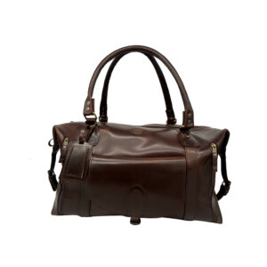 ΣΤ214 | Brown Leather Travel Bag
