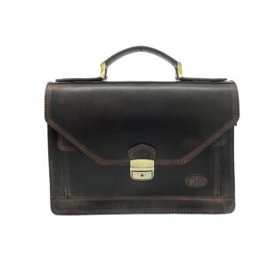 ΣΤ105 | Brown Leather Briefcase