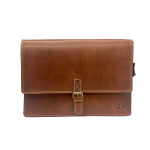 ΣΤ307 | Light Brown Leather Briefcase