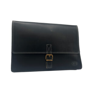 ΣΤ307 | Black Leather Briefcase