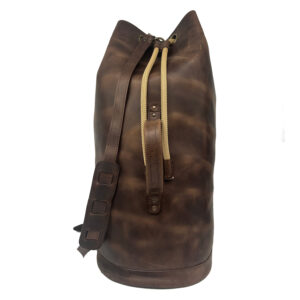 Rounded Leather Travel Bag