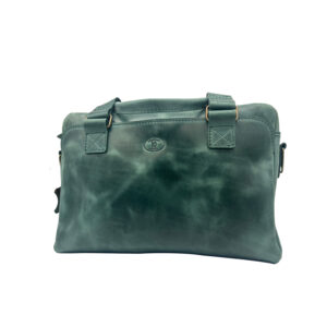 ΣΤ239 | Green Leather Briefcase