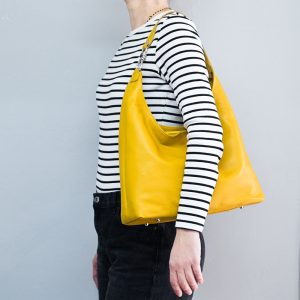 356 | Leather Shoulder Bag with Metal
