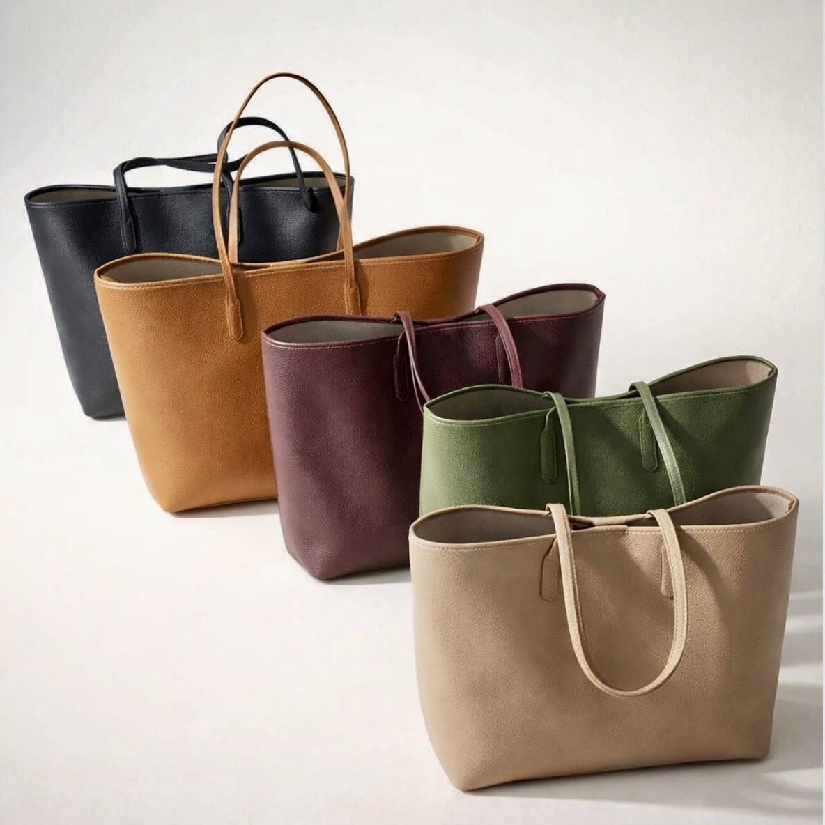 364 | Minimal Leather Tote - Image 3