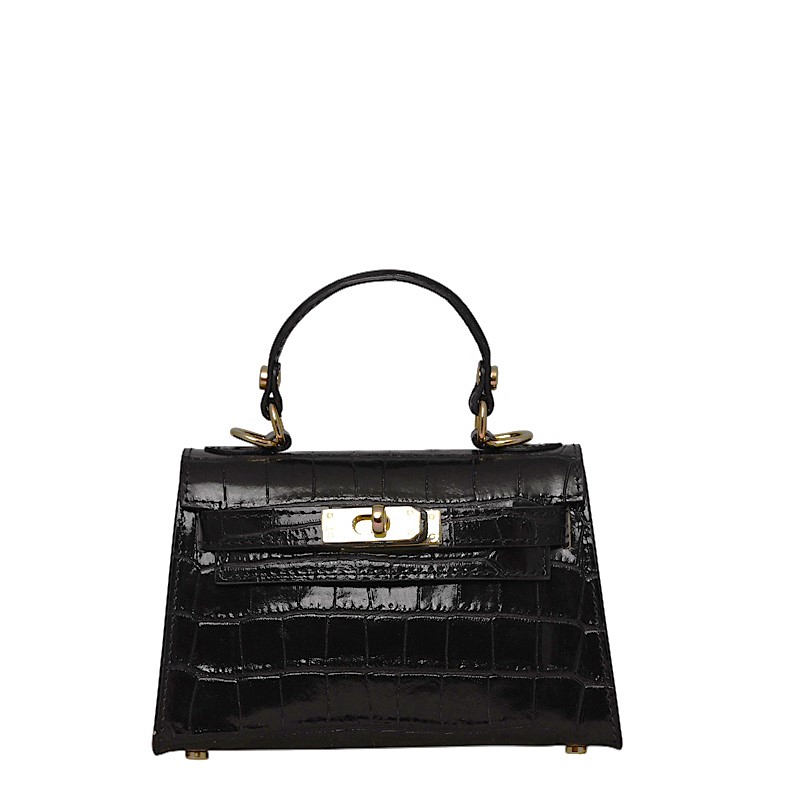 395 | Mini Croc Handle Bag - Image 6