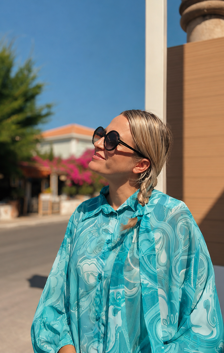SUMMER BLISS OVERSIZED SHIRT - GREEN